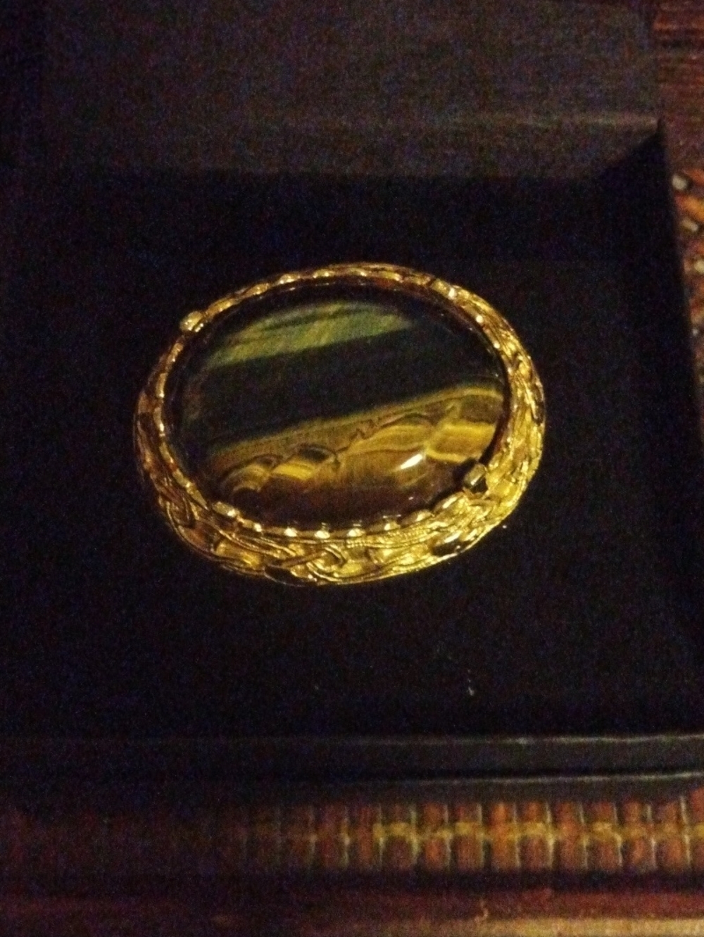 Vintage Gold-Tone Tigers Eye